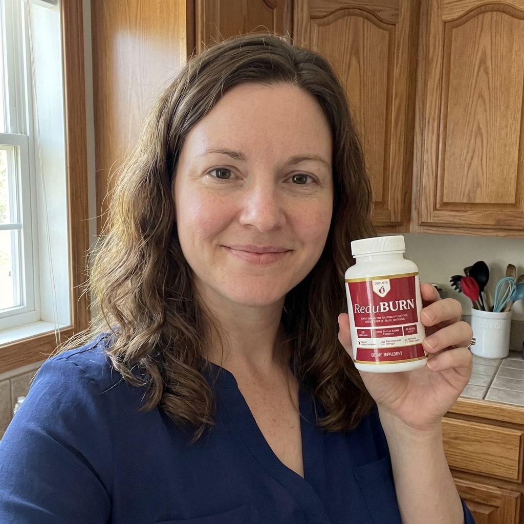 Satisfied woman after using product